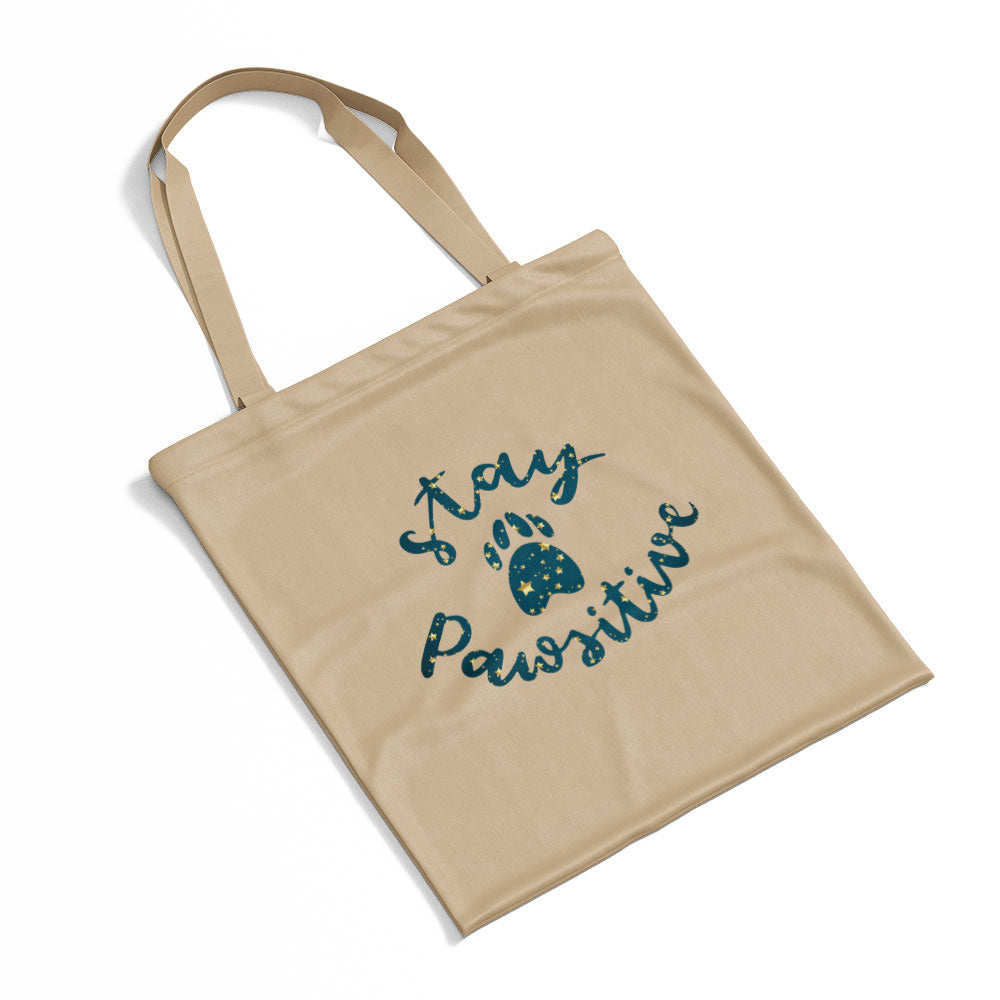 Stay Pawsitive With Star Font Totes at $22.95 found at Personalizedpetlovergifts