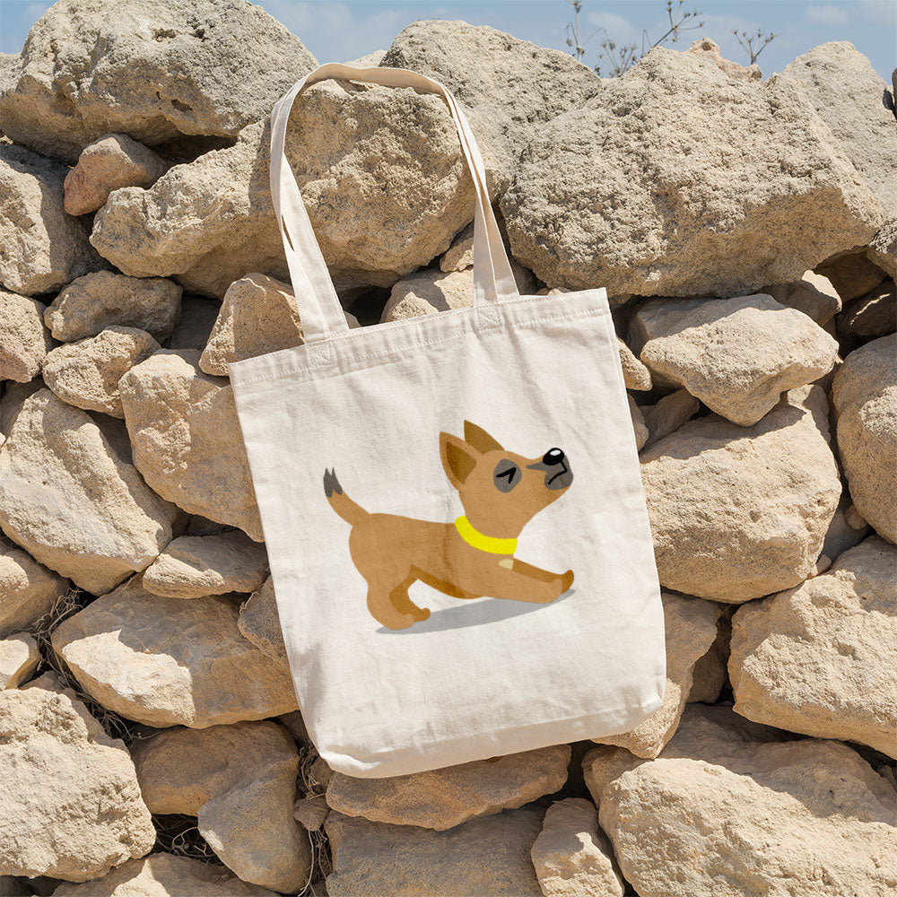 Stretching Brown Puppy Totes at $22.95 found at Personalizedpetlovergifts