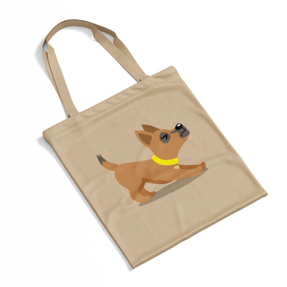 Stretching Brown Puppy Totes at $22.95 found at Personalizedpetlovergifts