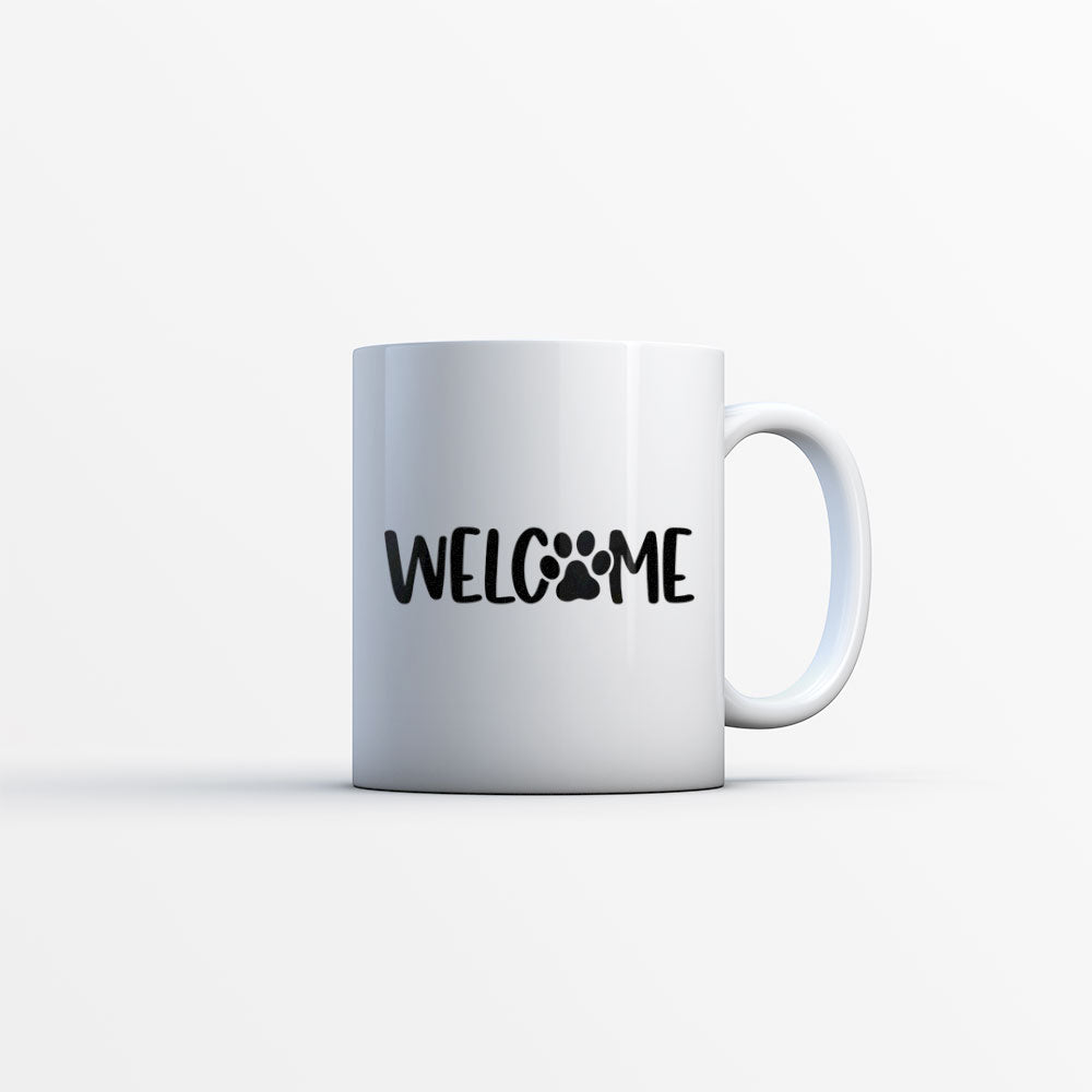 Welcome Paw Mugs at $13.95 found at Personalizedpetlovergifts