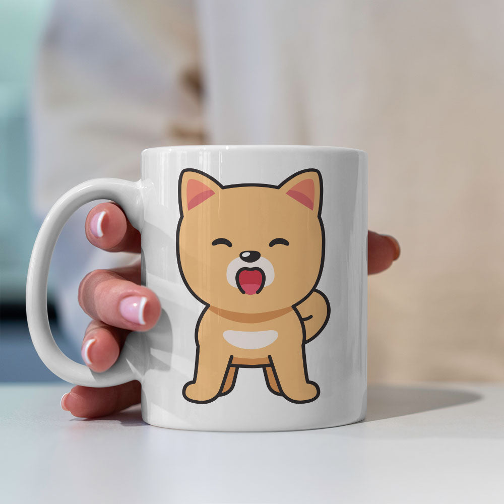 Yawning Pereneese Puppy Coffee Mug at $13.95 found at Personalizedpetlovergifts