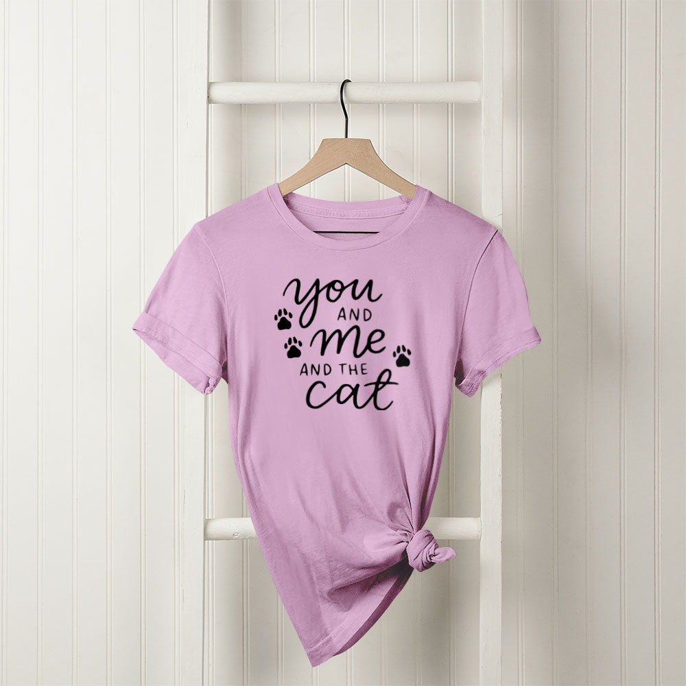 You And Me And The Cat Unisex T-Shirt at $22.95 found at Personalizedpetlovergifts