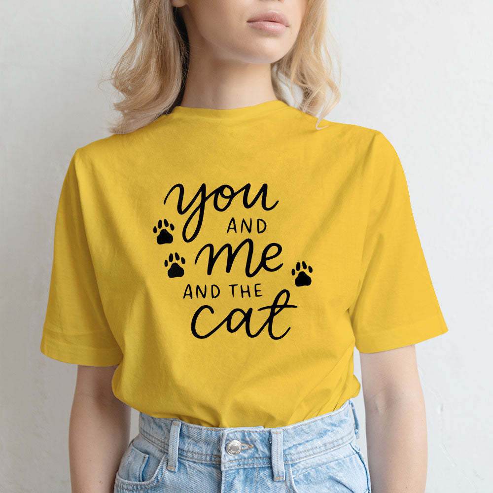 You And Me And The Cat Unisex T-Shirt at $22.95 found at Personalizedpetlovergifts