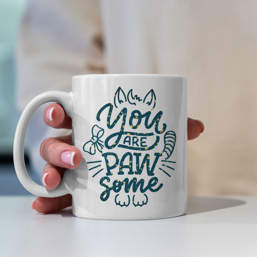 You Are PawSome In Star Pattern Mug at $13.95 found at Personalizedpetlovergifts