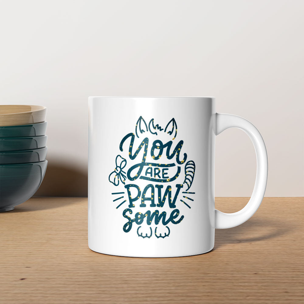 You Are PawSome In Star Pattern Mug at $13.95 found at Personalizedpetlovergifts