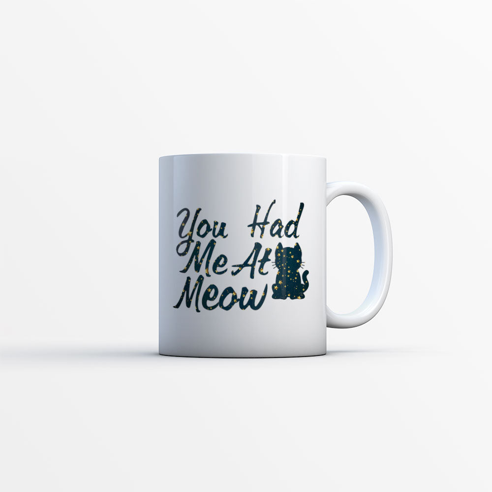 You Had Me At Meow With Kitten In Star Pattern Mug at $13.95 found at Personalizedpetlovergifts