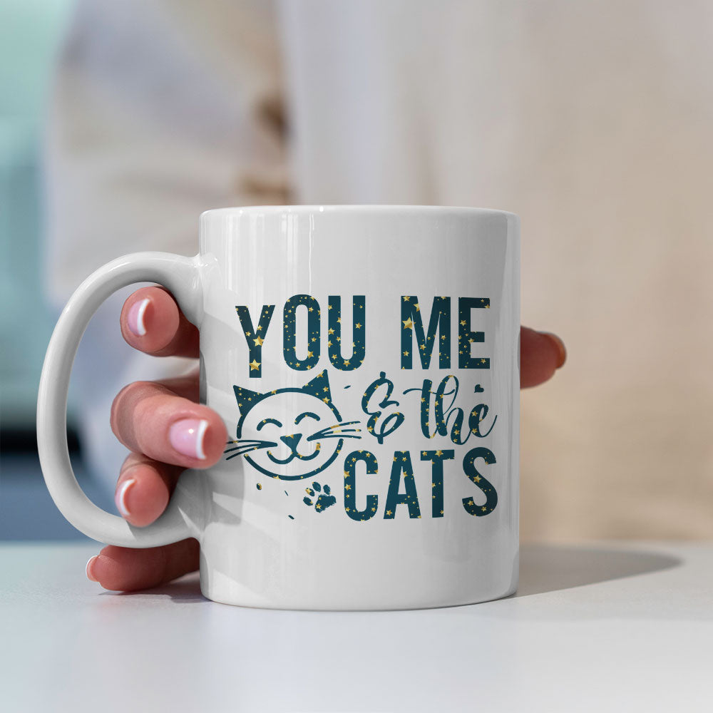 You Me And The Cats In Star Pattern Mug at $13.95 found at Personalizedpetlovergifts