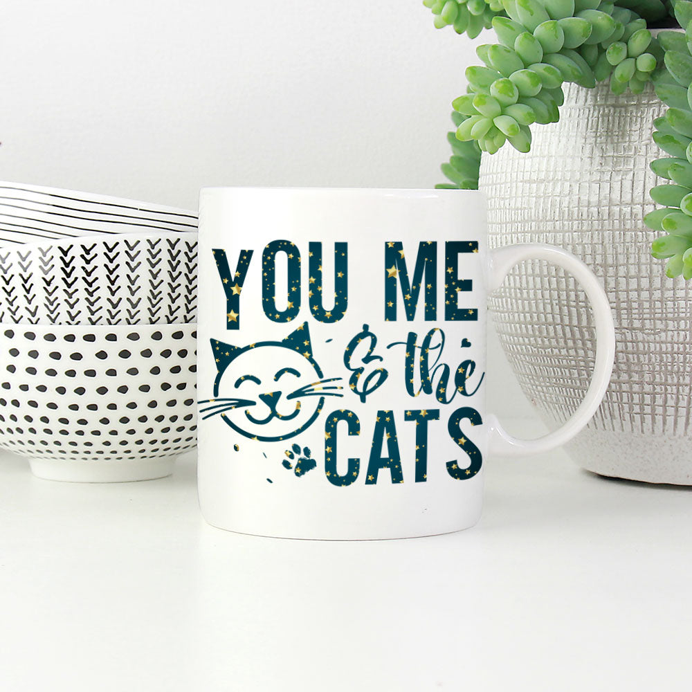 You Me And The Cats In Star Pattern Mug at $13.95 found at Personalizedpetlovergifts