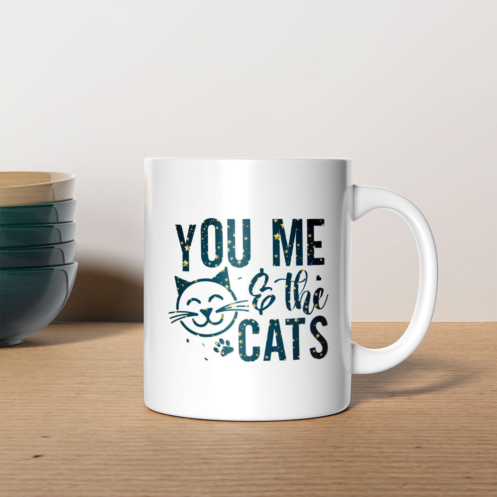 You Me And The Cats In Star Pattern Mug at $13.95 found at Personalizedpetlovergifts