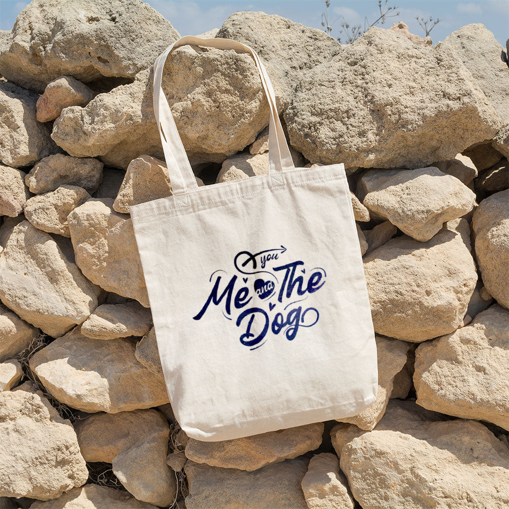 You Me And The Dog With Galaxy Font Totes at $22.95 found at Personalizedpetlovergifts