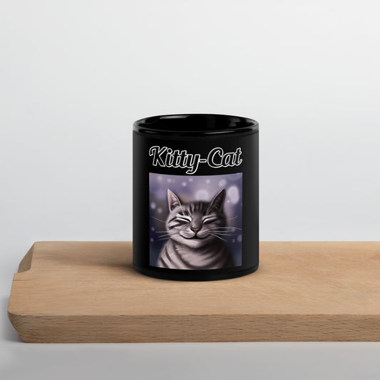 Black Glossy Mug with text Smiling Cat with a text "Kitty-Cat" at $17.99 found at Personalizedpetlovergifts