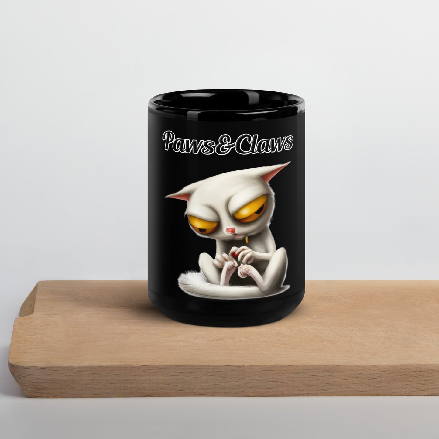 Black Glossy Mug with text Strange Alien Cat with a text "Paws&Claws" at $17.99 found at Personalizedpetlovergifts