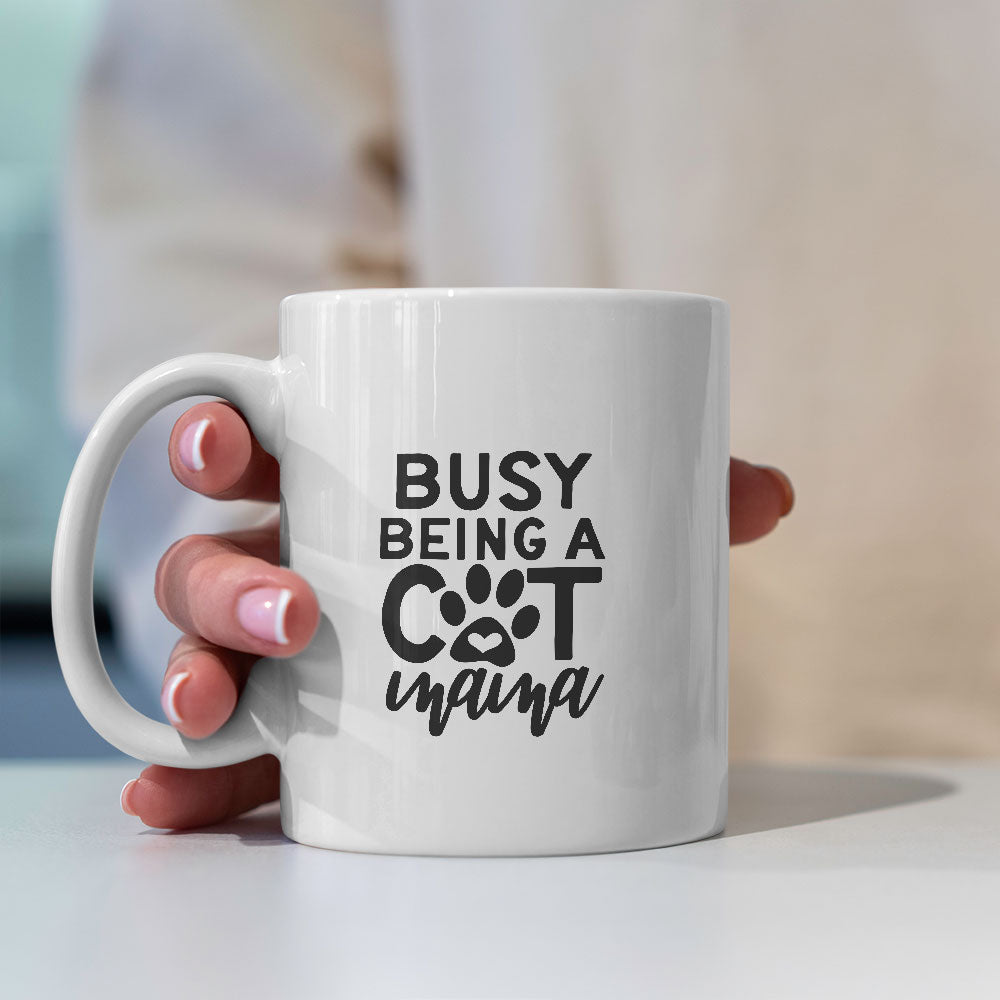 busy being a cat mama Coffee Mug at $13.95 found at Personalizedpetlovergifts