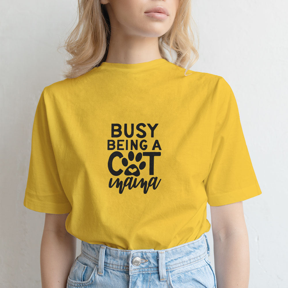 busy being a cat mama Unisex T-Shirt at $22.95 found at Personalizedpetlovergifts