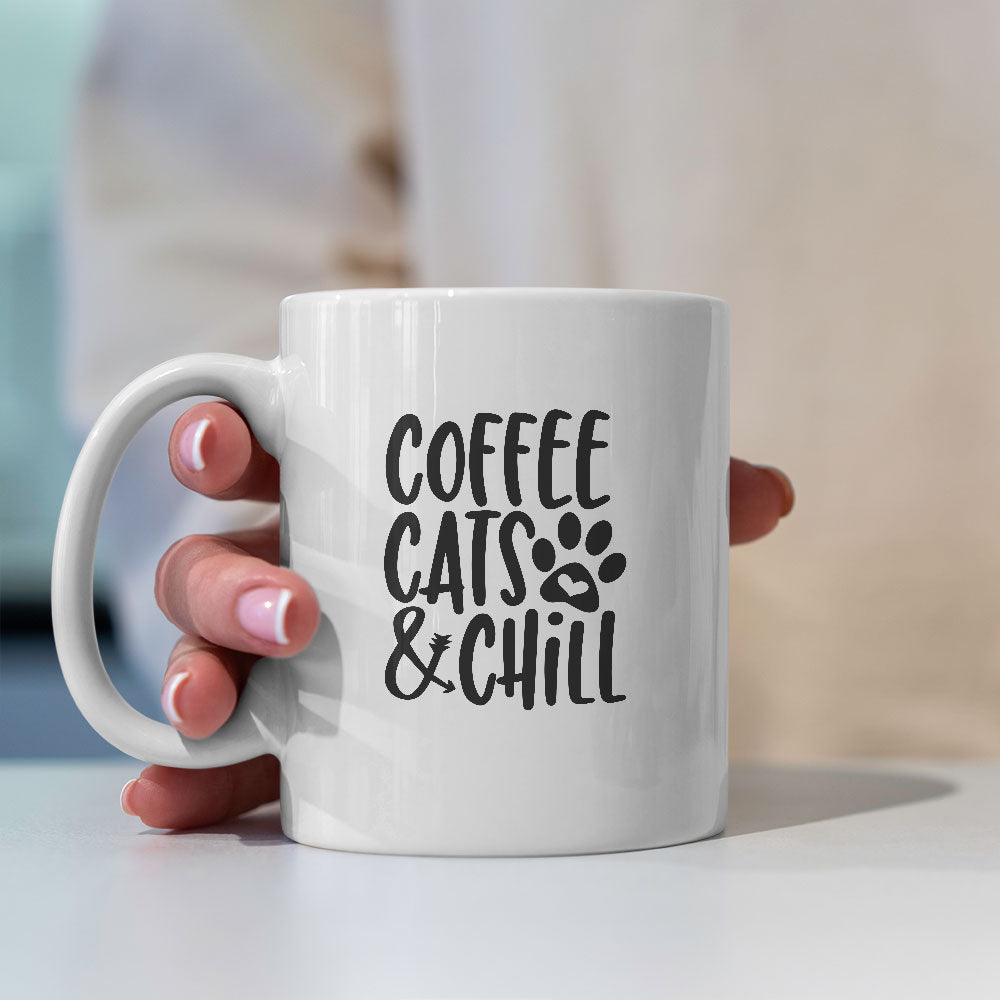 coffee cats and chill Coffee Mug at $13.95 found at Personalizedpetlovergifts