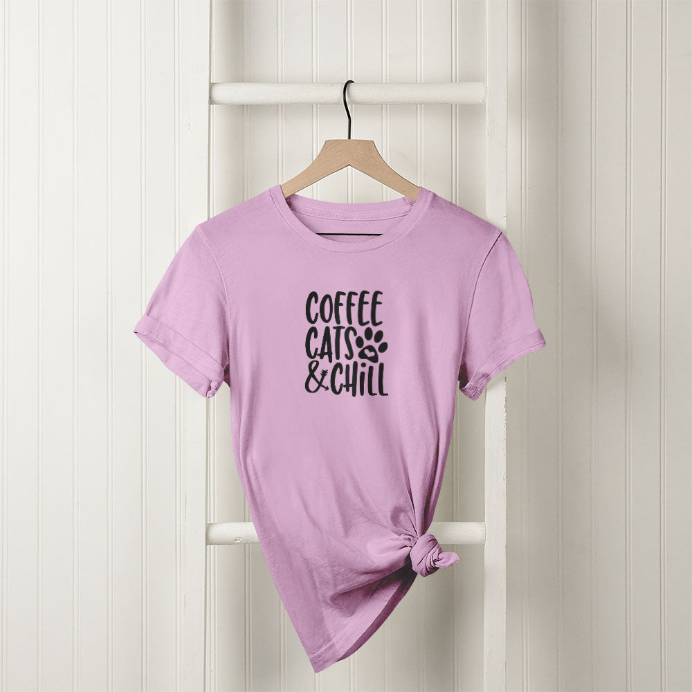 coffee cats and chill Unisex T-Shirt at $22.95 found at Personalizedpetlovergifts