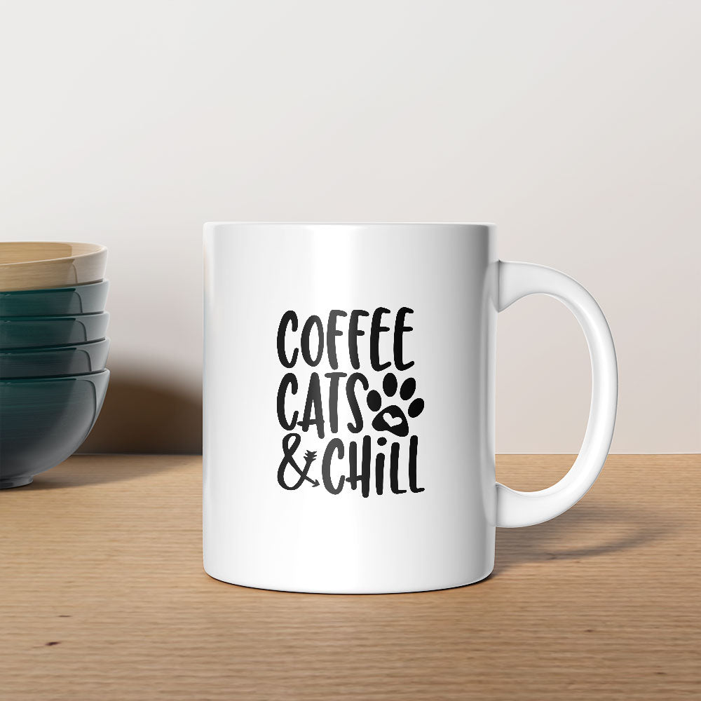 coffee cats and chill Coffee Mug at $13.95 found at Personalizedpetlovergifts