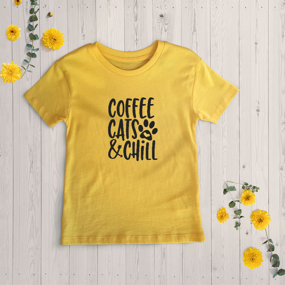 coffee cats and chill Unisex T-Shirt at $22.95 found at Personalizedpetlovergifts