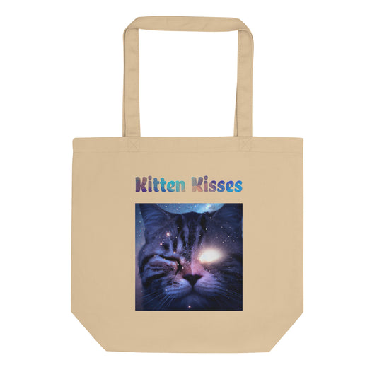 Eco Tote Bag with Cat With a Shiny Eye with text "Kitten Kisses" at $26.97 found at Personalizedpetlovergifts