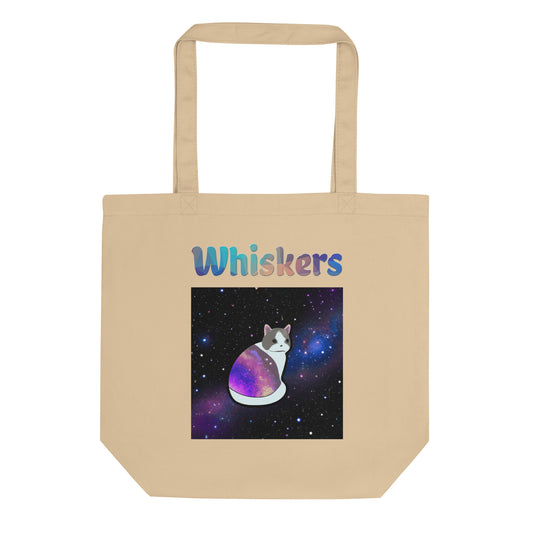 Eco Tote Bag with Cat With Space Clothes with text "Whiskers" at $26.97 found at Personalizedpetlovergifts