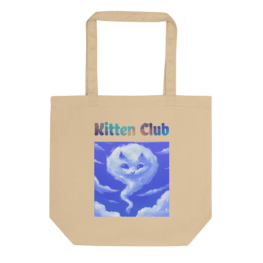 Eco Tote Bag with Cloud With a Cat Face with text "Kitten Club" at $26.97 found at Personalizedpetlovergifts