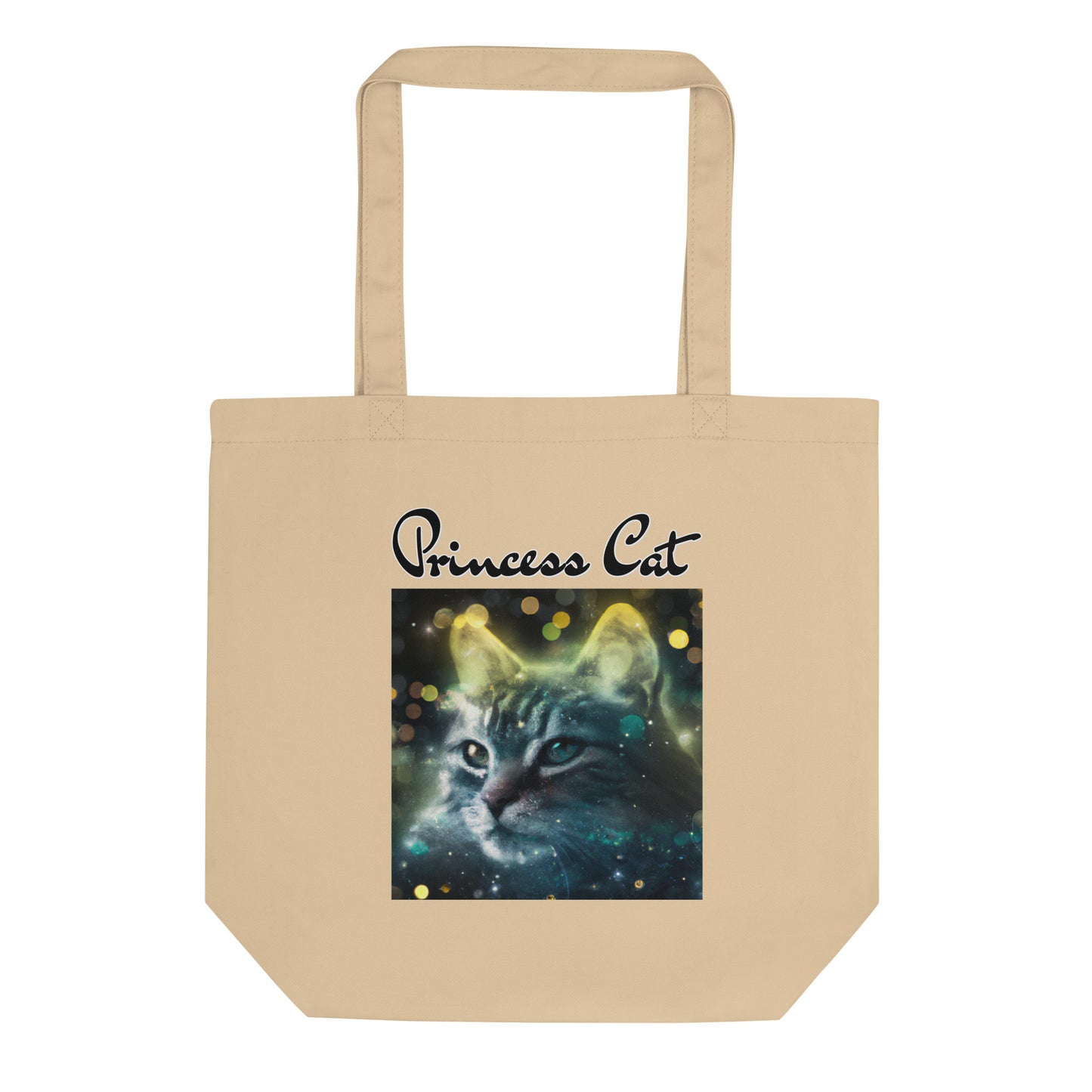 Eco Tote Bag with Green Space Cat with text "Princess Cat" at $26.97 found at Personalizedpetlovergifts