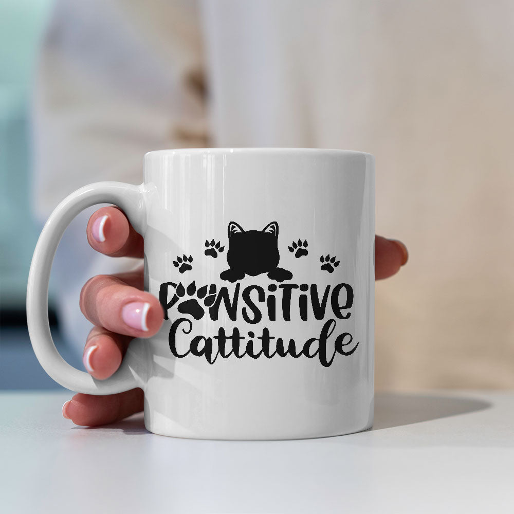 pawsitive cattitude Coffee Mug at $13.95 found at Personalizedpetlovergifts