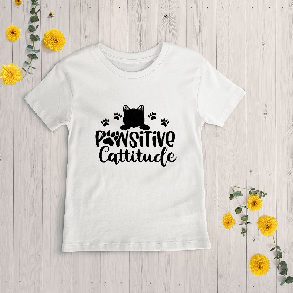 pawsitive cattitude Unisex T-Shirt at $22.95 found at Personalizedpetlovergifts