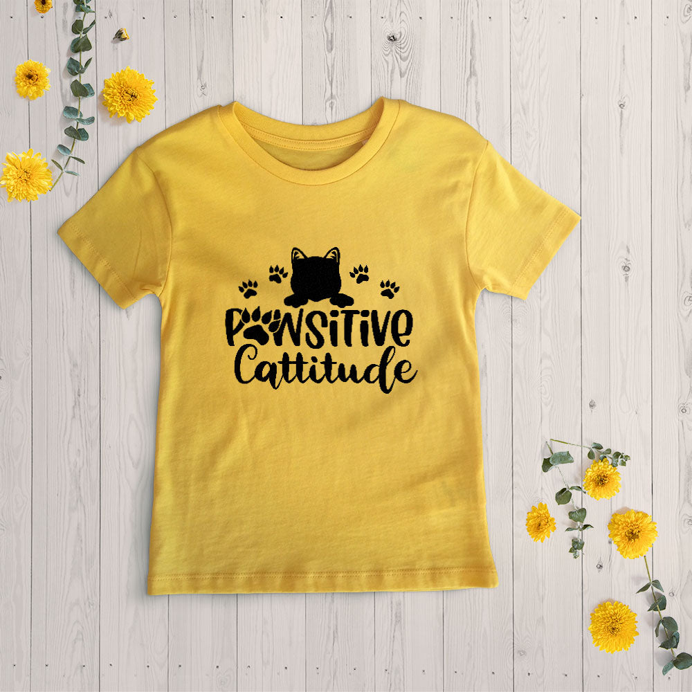 pawsitive cattitude Unisex T-Shirt at $22.95 found at Personalizedpetlovergifts