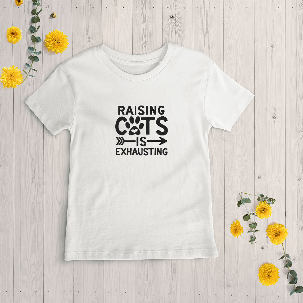 raising cats is exhausting Unisex T-Shirt at $22.95 found at Personalizedpetlovergifts