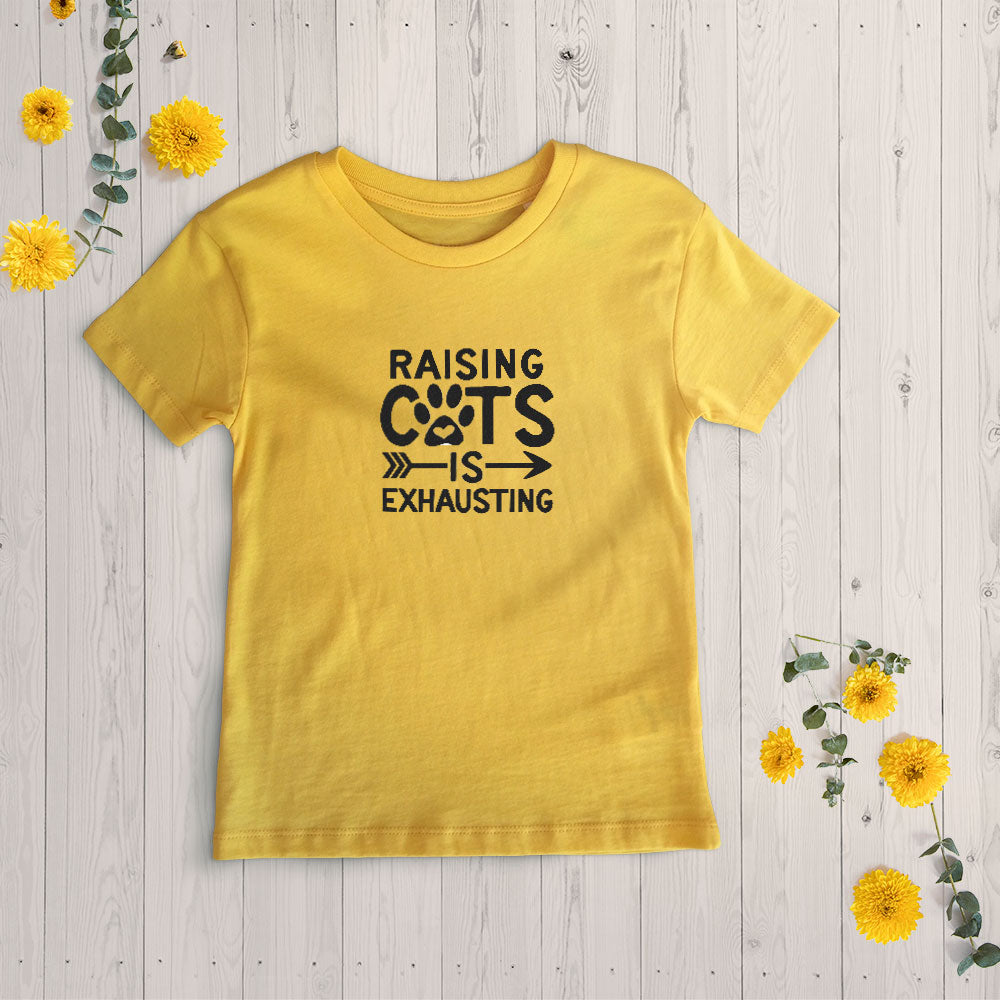 raising cats is exhausting Unisex T-Shirt at $22.95 found at Personalizedpetlovergifts