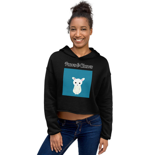 Women's Cropped Hoodie with text White Creature with a text "Paws&Claws" at $48.99 found at Personalizedpetlovergifts