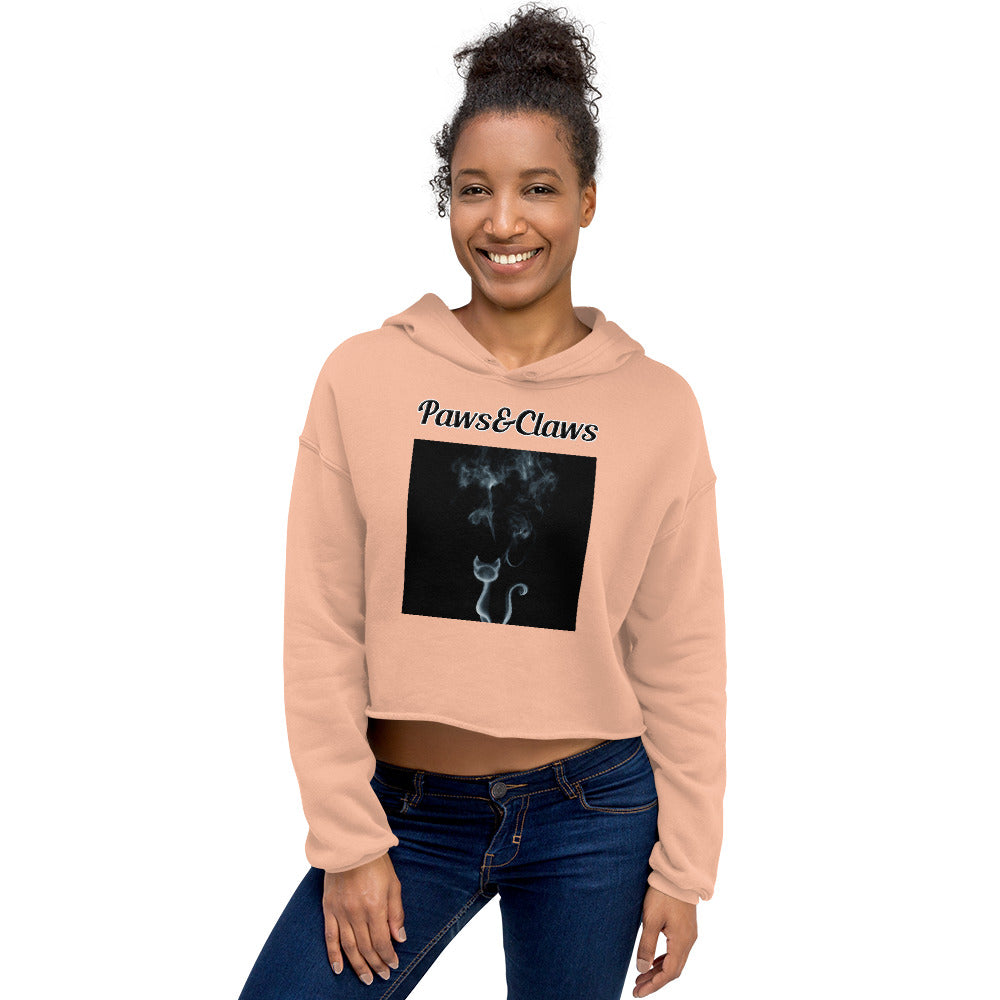 Women's Cropped Hoodie with text Smoky Cat with a text "Paws&Claws" at $48.99 found at Personalizedpetlovergifts