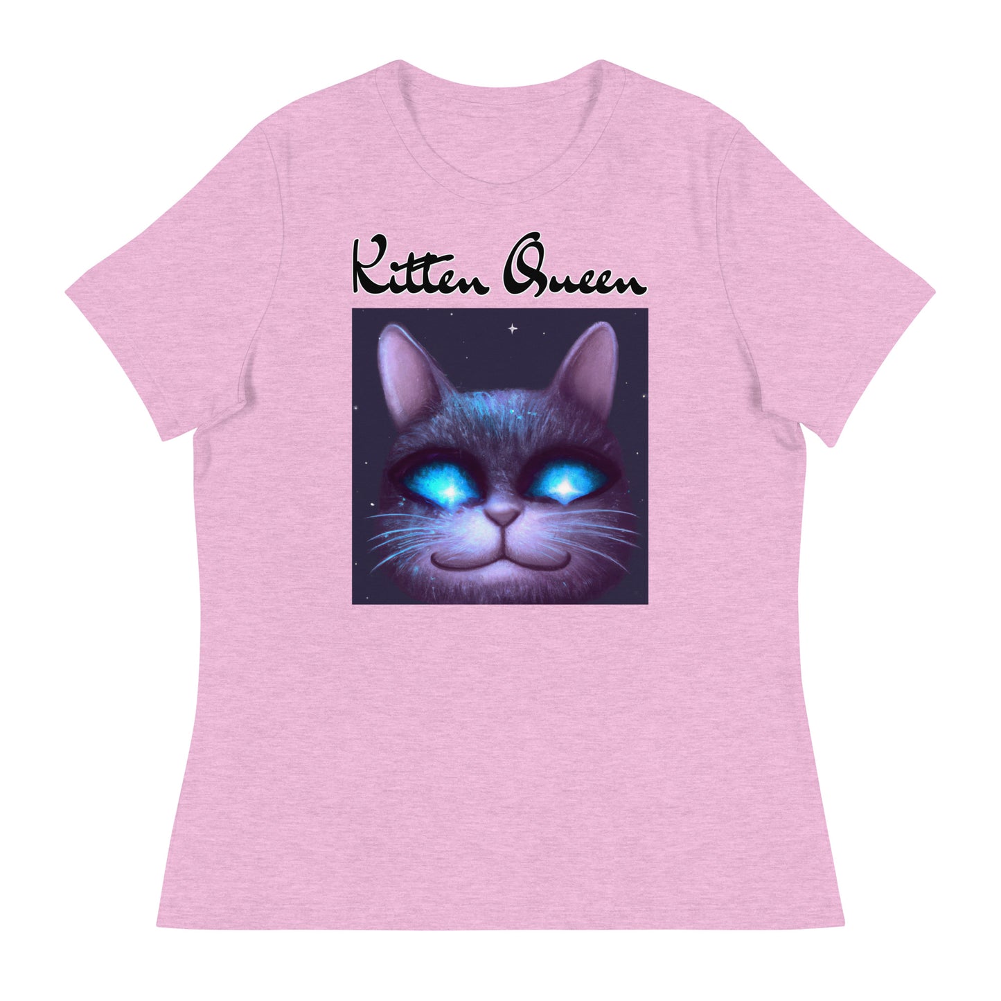 Women's T-Shirt with Happy Blue Eyed Cat with a text "Kitten Queen" at $25.97 found at Personalizedpetlovergifts