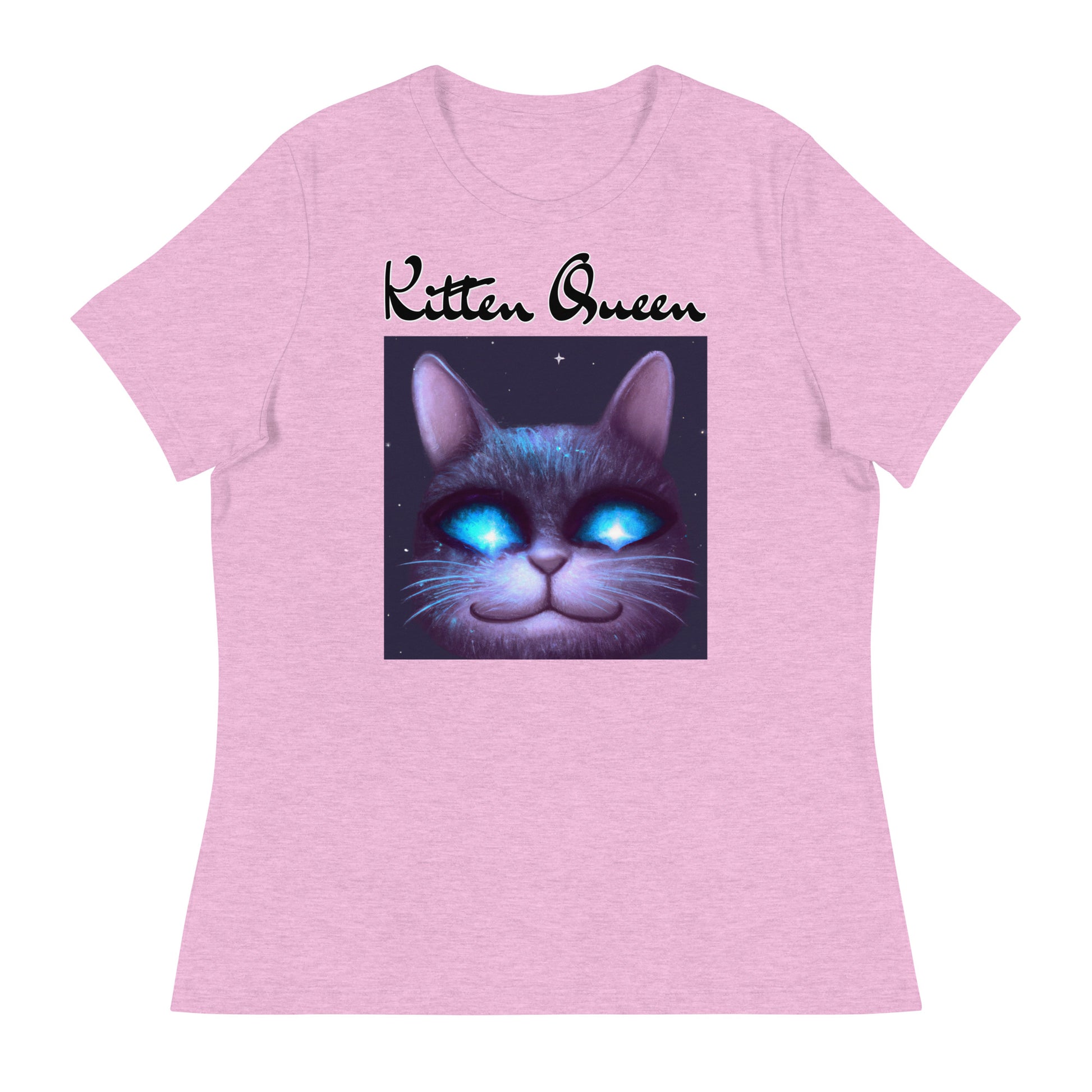 Women's T-Shirt with Happy Blue Eyed Cat with a text "Kitten Queen" at $25.97 found at Personalizedpetlovergifts