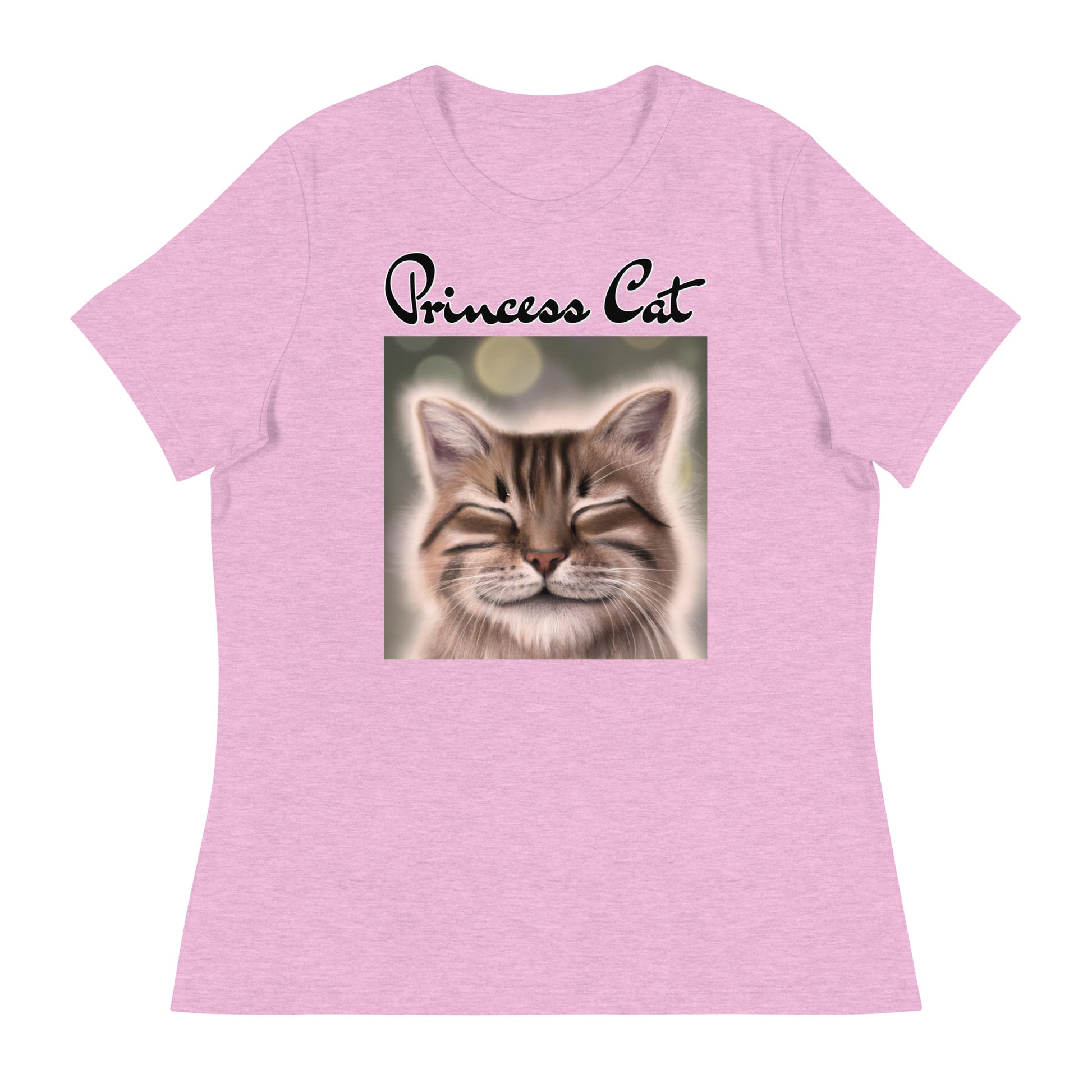 Women's T-Shirt with Happy Cat with a text "Princess Cat" at $25.97 found at Personalizedpetlovergifts