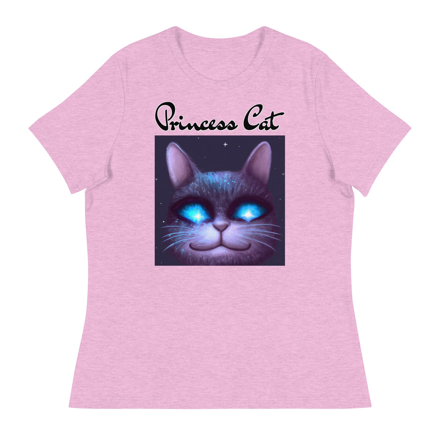 Women's T-Shirt with Happy Blue Eyed Cat with a text "Princess Cat" at $25.97 found at Personalizedpetlovergifts