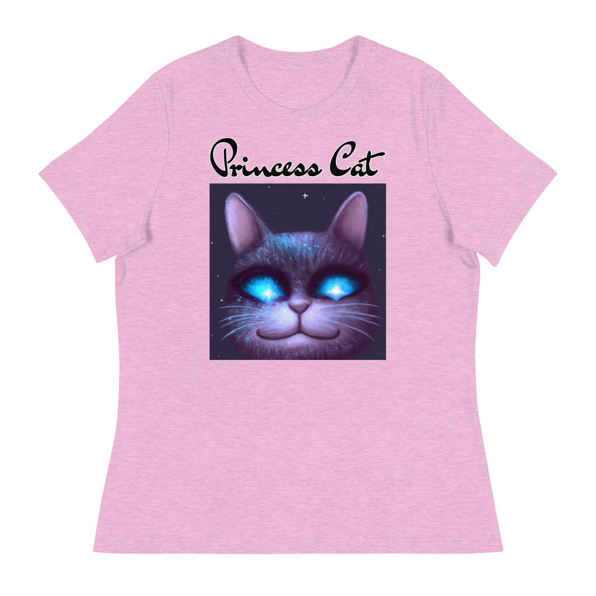 Women's T-Shirt with Happy Blue Eyed Cat with a text "Princess Cat" at $25.97 found at Personalizedpetlovergifts