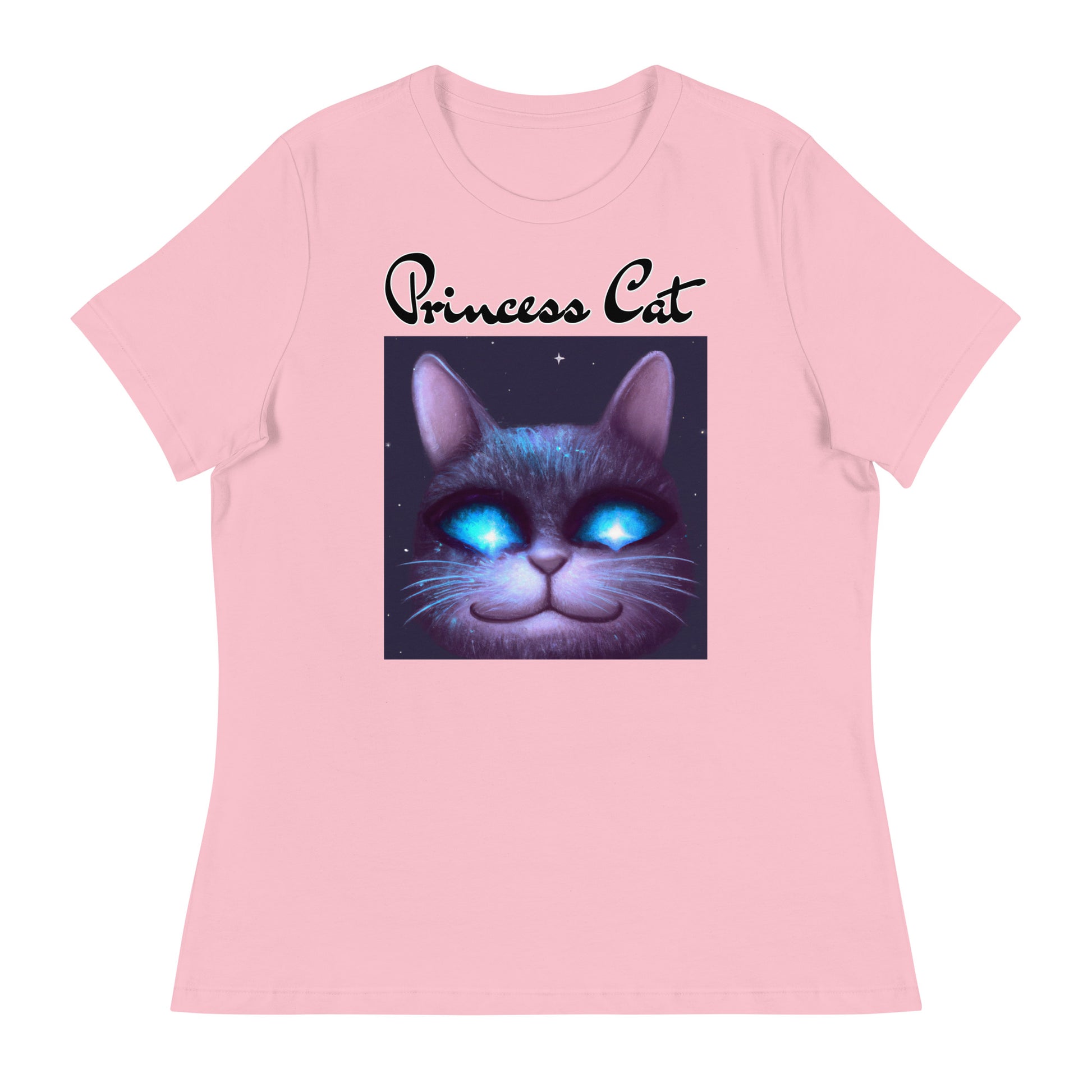 Women's T-Shirt with Happy Blue Eyed Cat with a text "Princess Cat" at $25.97 found at Personalizedpetlovergifts