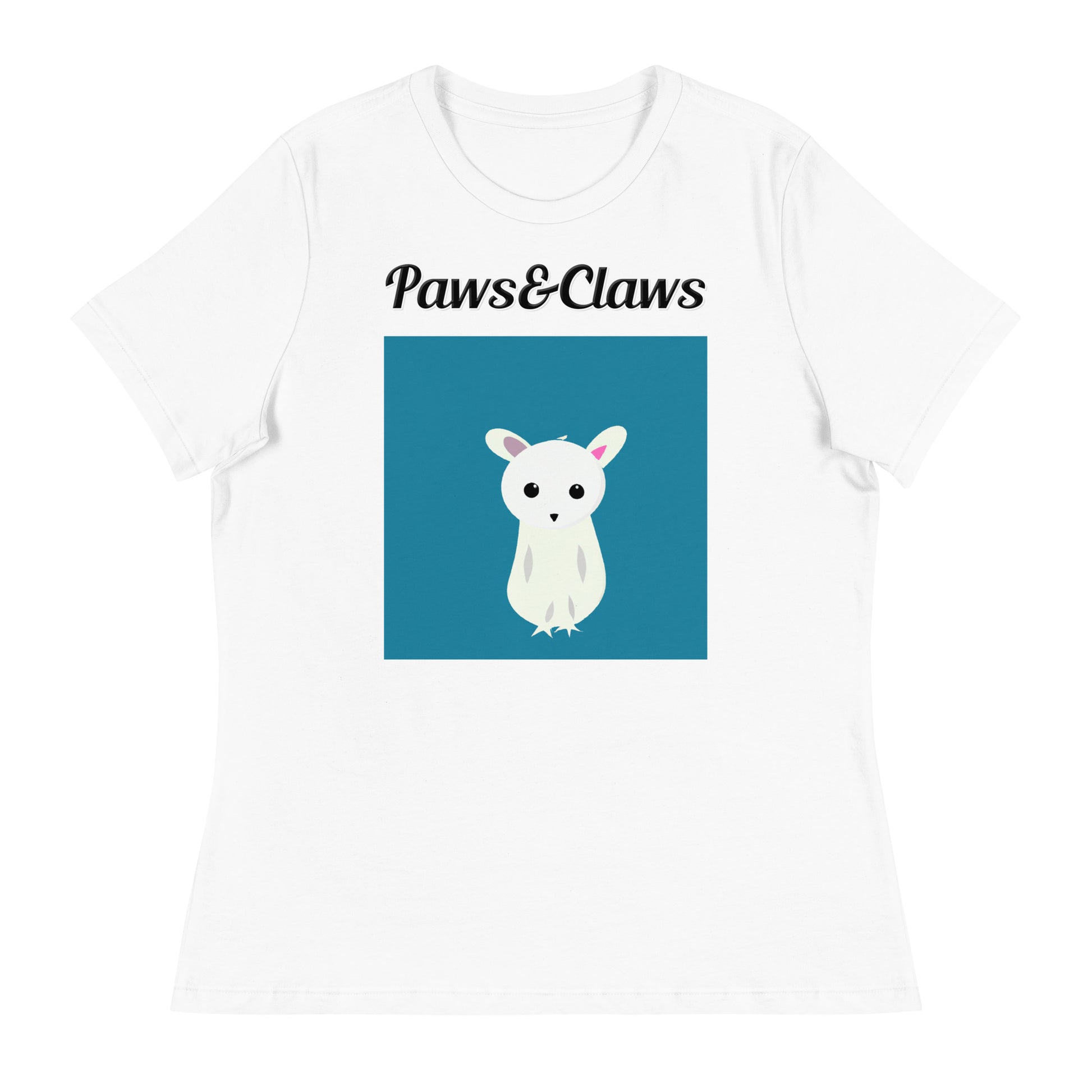 Women's White T-Shirt with text White Creature with a text "Paws&Claws" at $25.97 found at Personalizedpetlovergifts